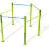 Multi-pull up 7 De pull up bars zijn op diverse hoogtes instelbaar.